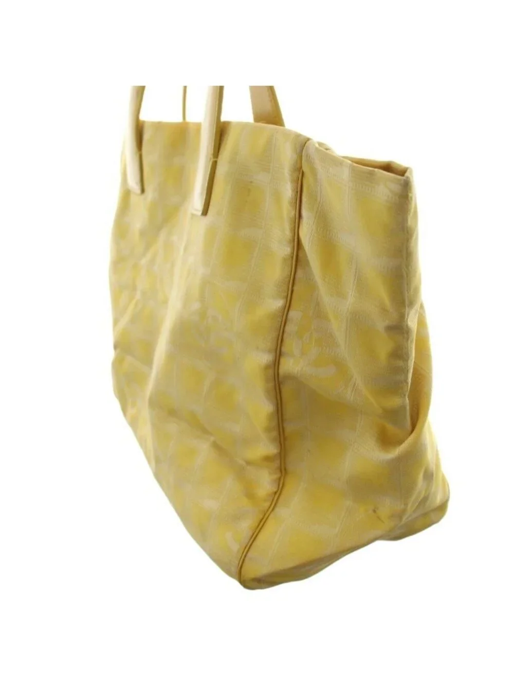 Chanel New Travel Line CC Logo Tote Yellow